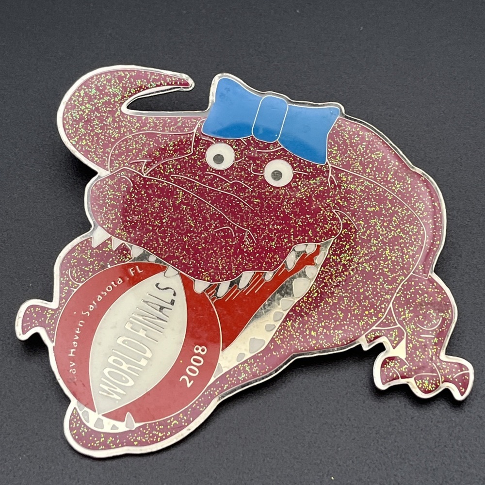 2008 Bay Haven Sarasota Florida World Finals Volleyball Alligator Lapel Hat Pin
